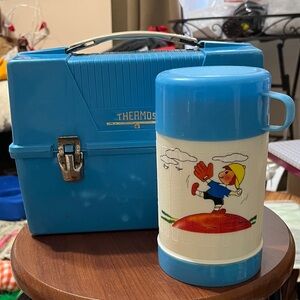 Thermos Blue “Baseball-Boy”Lunchbox and Thermos Set